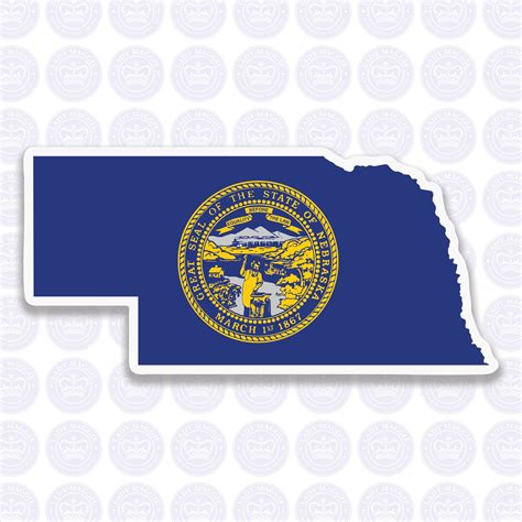 Nebraska Decal Ne State Flag Decal Nebraska State Bumper Etsy