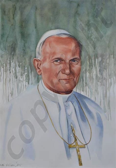Portrait Of Pope John Paul Ii 80cm X 60cm 2015 Mvn The Art Of