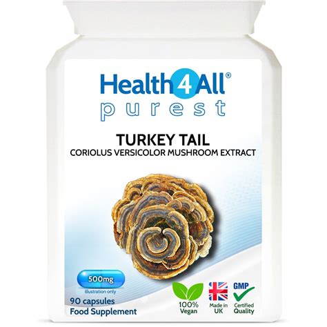 turkey tail coriolus versicolor extract 500mg capsules health4all