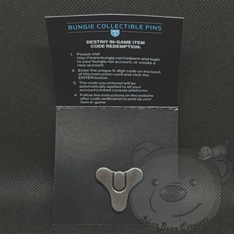 Destiny 2 Tricorn Pin Bungie Collectible Pin No Emblem Code