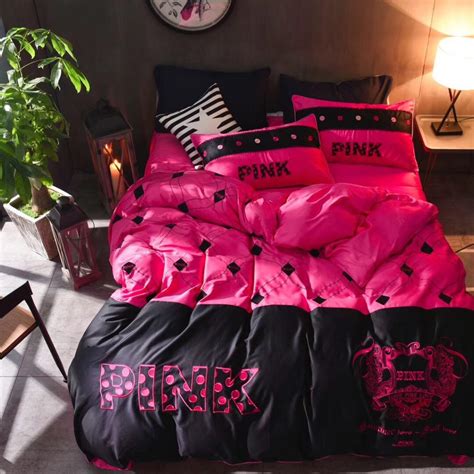 Victoria S Secret Pink Embroidery Egyptian Cotton Bedding Set Model 3