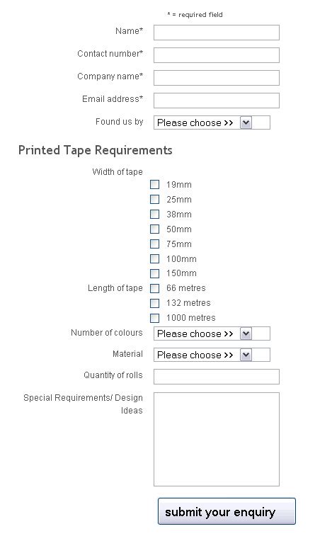 increase enquiry form