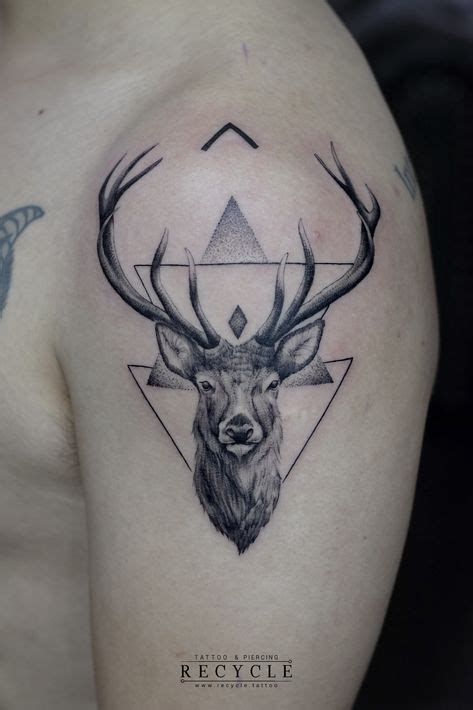 8 Geometric Tattoo Deer Ideas Stag Tattoo Tattoos For Guys Sleeve