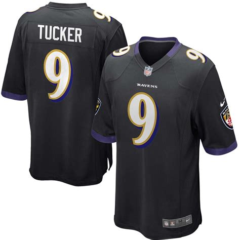 Youth Baltimore Ravens Justin Tucker Nike Black Alternate Game Jersey