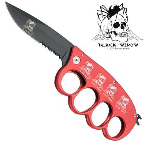 Spider Skull Trench Knuckle Knife Duster Extreme Red