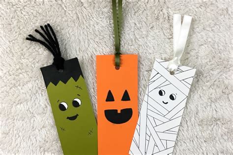 Easy Diy Halloween Bookmarks Pumpkin Emily