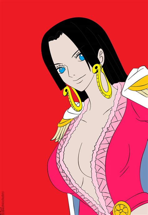 Boa Hancock Lineart 3 In Red Color By Camanime7794 On Deviantart