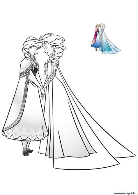 100 coloriages reine des neiges 2. Coloriage Elsa Et Anna Les Meilleures Amies Bff Dessin La ...