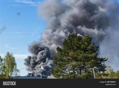 Thick Black Smoke Fire Image And Photo Free Trial Bigstock