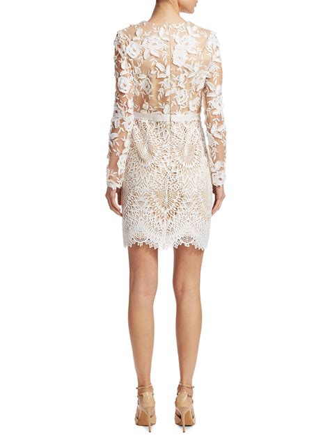 Ml Monique Lhuillier Lace 444740 In Ivory White Lyst