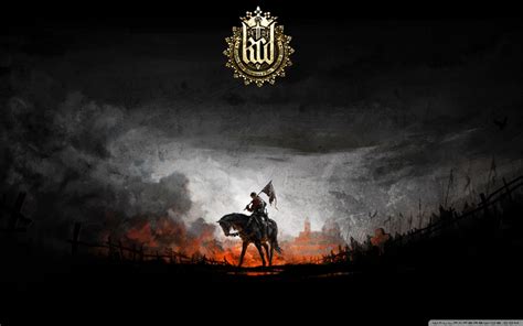 Download Kingdom Come Deliverance With Game Logo Ultrahd Wallpaper