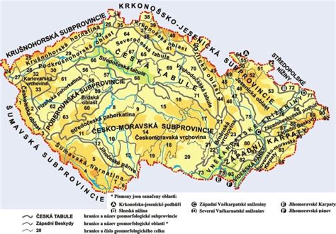 Pohoří a hory v ČR Mapa Ke stažení Online