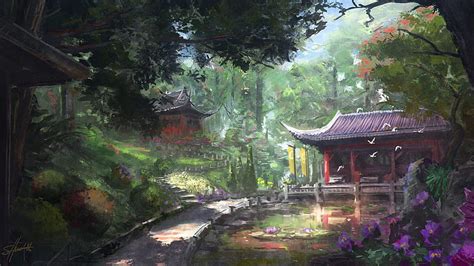 Artistic Garden Oriental Hd Wallpaper Peakpx