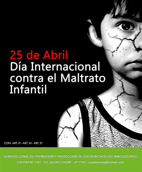 25 de abril es día internacional de la lucha contra el maltrato infantil