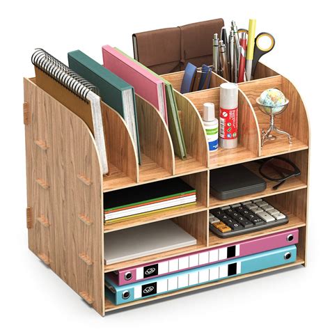 Wooden Desk Organizer Glosen Wooden Desk Organizer Multi Functional