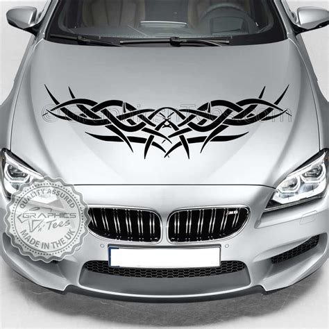 These stickers came out great! Tribal Car Bonnet Stickers Custom Vinyl Graphic Decals