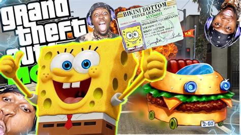 Spongebob Finally Gets His License Gta 5 Spongebob Mod Gameplay