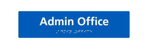 Id120 Admin Office Display Signs