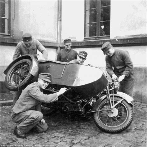 Nazi Blitzkrieg Motorcyclists Revealed In Photographs Daily Mail Online