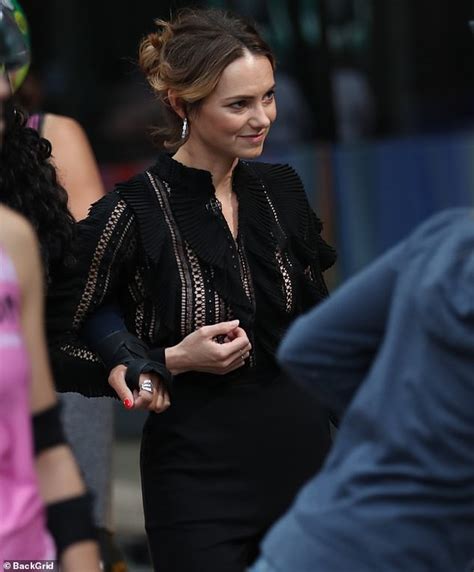 Kara Tointon Cuts A Glamorous Figure In A Frilly Black Jumpsuit On The