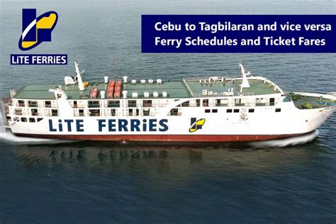 2020 Cebu To Tagbilaran And Vv Lite Ferries Schedule And Fares