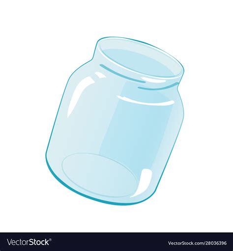 Empty Open Big Glass Jar For Canning Royalty Free Vector