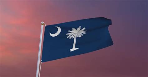 Flag Of South Carolina Waving Stock Video Envato Elements