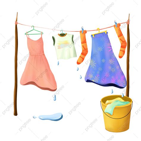 Drying Clothes Clipart Transparent Png Hd Summer Clothes Drying Small