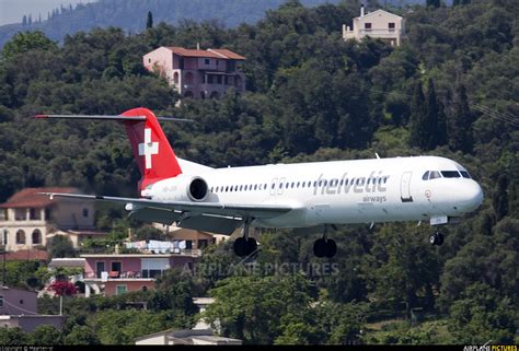 Hb Jvh Helvetic Airways Fokker 100 At Corfu Ioannis Kapodistrias