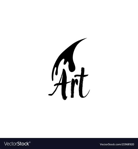 Lettering Logo Design For Art Company Royalty Free Vector