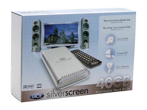 Lacie Silverscreen 40gb Usb 20 25 Portable Multimedia External Hard