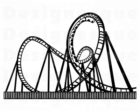 Roller Coaster 3 SVG Roller Coaster Clipart Roller Coaster | Etsy ...