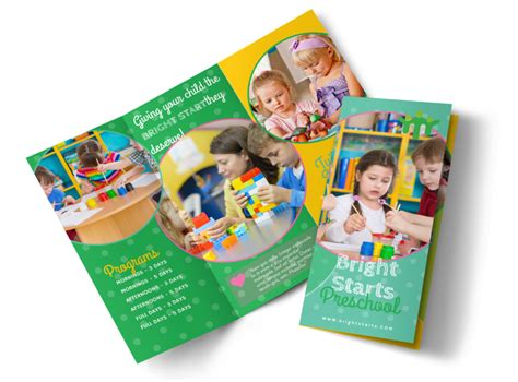 Bright Preschool Tri Fold Brochure Template Mycreativeshop