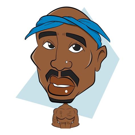 Tupac Shakur Caricatura Caricature Tupac Shakur Tupacshakur Rap