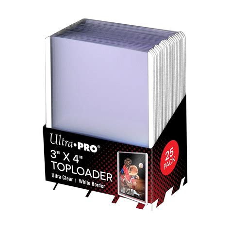 Ultra Pro 3 X 4 White Boarder Toploader