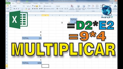 Como Multiplicar En Excel Buena Explicación Youtube