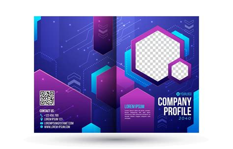Technology Company Profile Template 23148498 Vector Art At Vecteezy