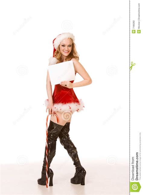 Template Pin Up Mrs Santa Claus Copyspace Stock Photo Image Of