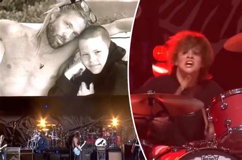 Taylor Hawkins Son Shane Plays Drums During Foo Fighters Tribute Concert