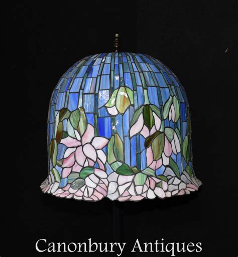 Art Nouveau Tiffany Floor Lamp Glass Shade Light