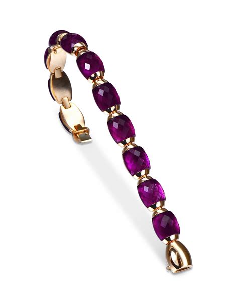 Rose Gold Faceted Amethyst Bracelet - Turgeon Raine