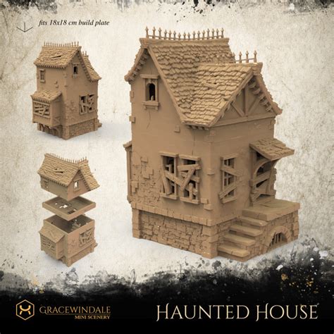 3d Printable Haunted House By Gracewindale Mini Scenery