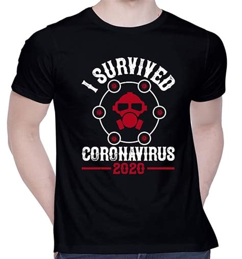 Creativit Graphic Printed T Shirt For Unisex I Survived Coronavirus