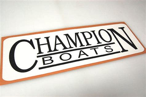 Champion Boats Bass Boat Carpet Graphic Decal Logo