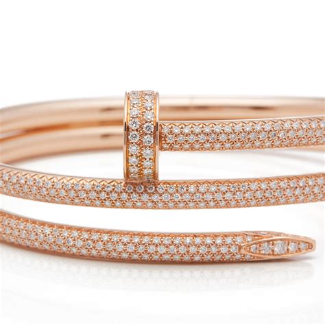 Collection by branded jewellery uk. Cartier 18k Rose Gold Juste Un Clou Diamond Bracelet ...