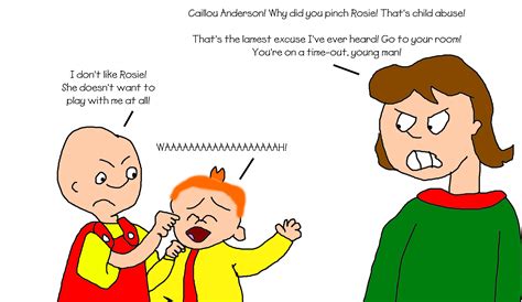 Caillou Anderson Pinched Rosie Anderson By Mjegameandcomicfan89 On