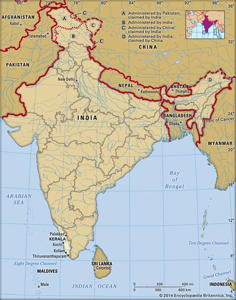 Map of india in french. Kerala | History, Map, Capital, & Facts | Britannica