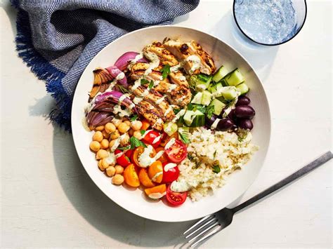 Cauliflower Rice Bowl With Tahini Herb Chicken Recipe