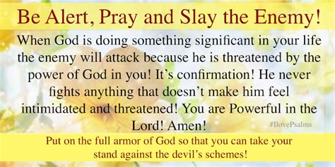 I Love Psalms Pray And Stand Against When The Enemy Tries To Att