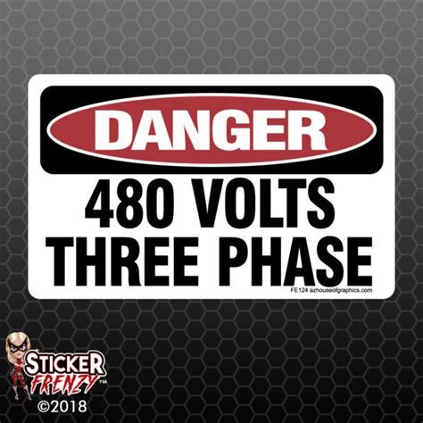 Danger 480 Volts Sticker Osha Safety Vinyl Decal Sign Warning Caution